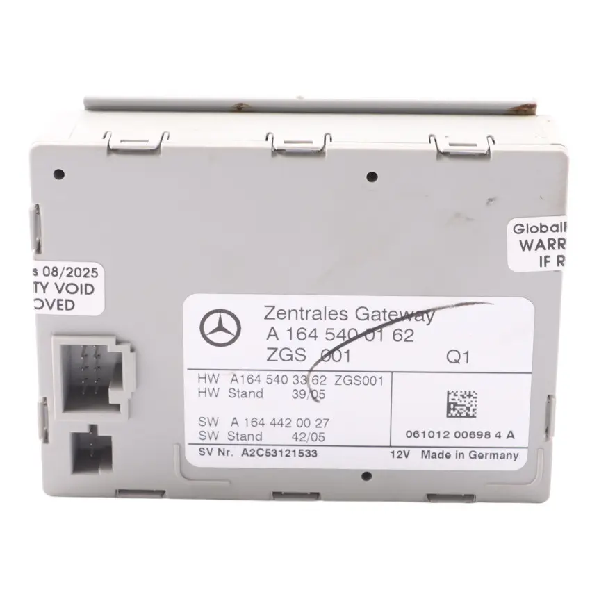 Central Gateway Control Unit Module ECU to Mercedes X164 with Part number A1645400162 Mercedes X164 Central Gateway Control Unit Module ECU - SKU A1645400162 - Part number A1645400162