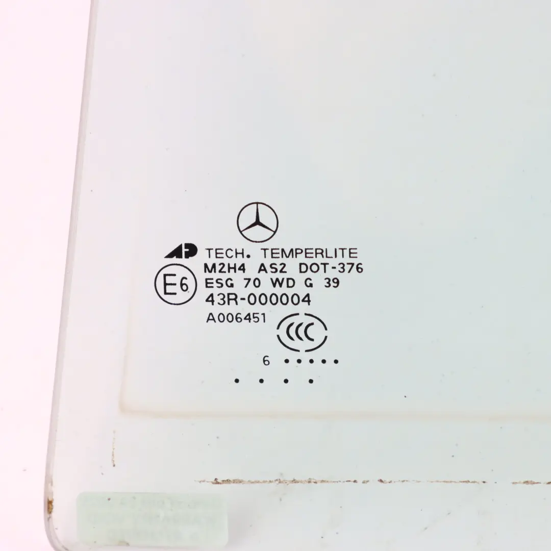 Mercedes GL X164 Szyba Lewa Tylna Ćwiartka Boczna Niebieskie Szkło AS2 - SKU A1647300555 - Numer Części A1647300555