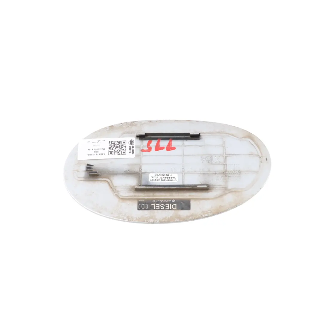 Filler Flap Cap Cover Trim Iridium Silver - 775 to Mercedes X164 Fuel with Part number A1647570106 Mercedes X164 Fuel Filler Flap Cap Cover Trim Iridium Silver - 775 - SKU A1647570106-IRS - Part number A1647570106