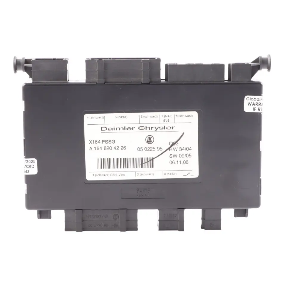 Third Seat Row Control Unit Power Folding Module FSSG to Mercedes X164 with Part number A1648204226 Mercedes X164 Third Seat Row Control Unit Power Folding Module FSSG - SKU A1648204226 - Part number A1648204226