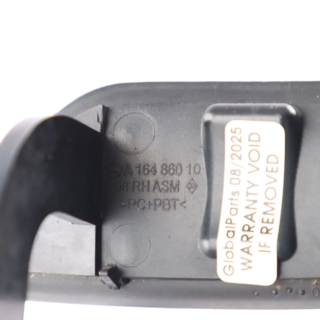 Mercedes W164 Headlight Washer Nozzle Jet Cover Cap Right O/S Obsidian Black 197 - SKU A1648601008-OB - Part number A1648601008