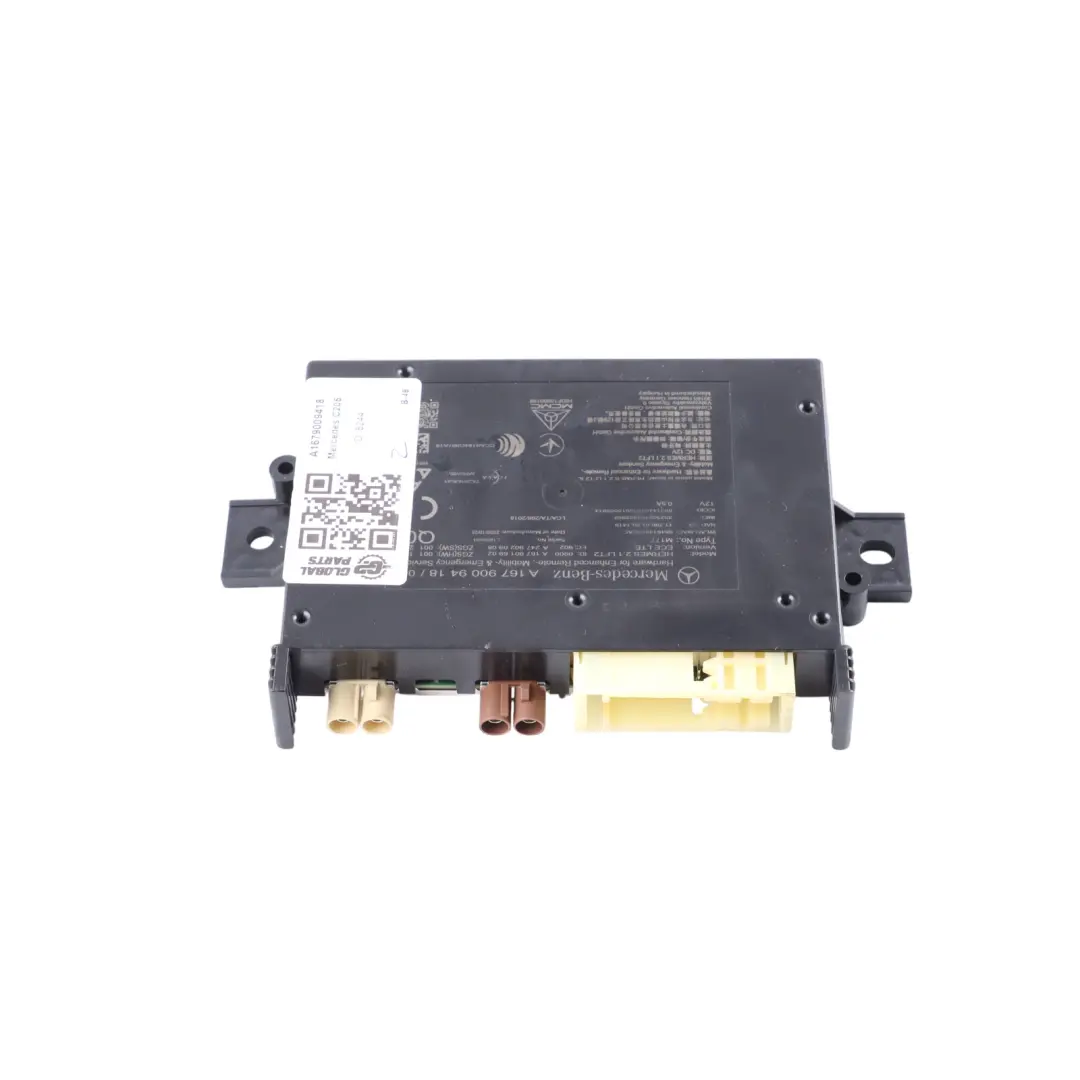 Telematics Emergency Call Module Control Unit to Mercedes C205 W205 with Part number A1679009418 Mercedes C205 W205 Telematics Emergency Call Module Control Unit - SKU A1679009418 - Part number A1679009418