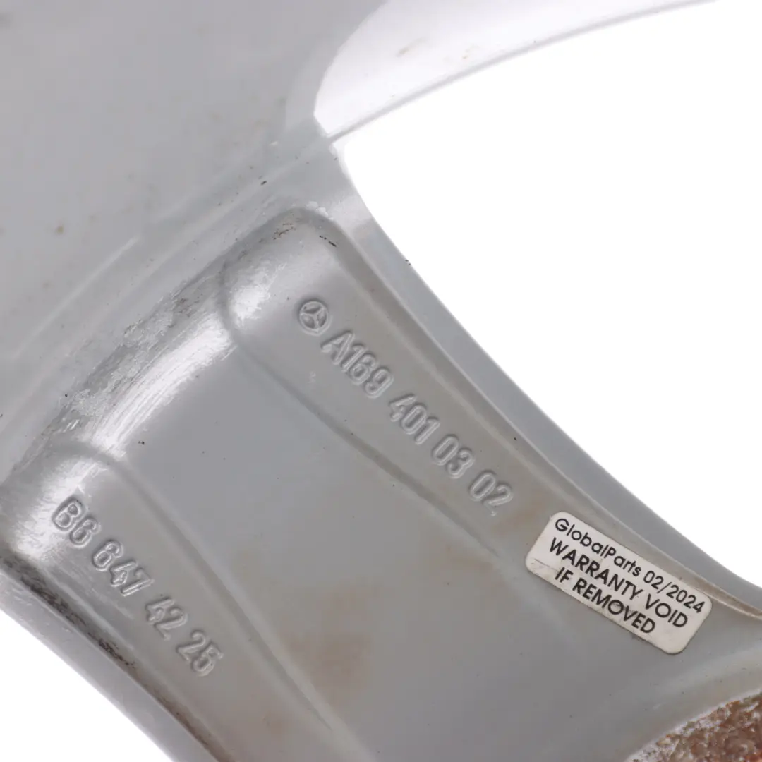 Rim Mercedes W169 W245 Alloy Wheel Rim 16" 6J ET:46 to Wheel with Part number A1694010302 Wheel Rim Mercedes W169 W245 Alloy Wheel Rim 16" 6J ET:46 - SKU A1694010302-3 - Part number A1694010302