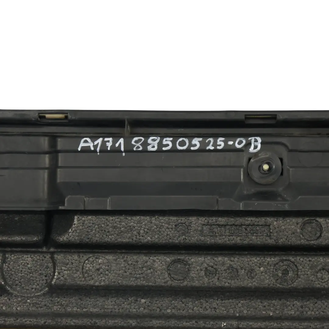 Bumper Trim Panel Covering AMG Obsidian Black - 197 to Mercedes SLK R171 Rear with Part number A1718850525 Mercedes SLK R171 Rear Bumper Trim Panel Covering AMG Obsidian Black - 197 - SKU A1718850525-OB - Part number A1718850525