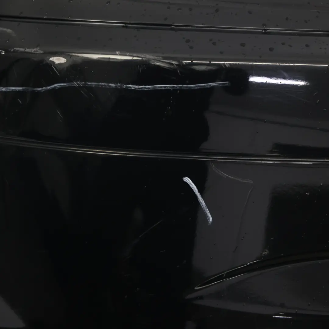 Bumper Trim Panel Covering AMG Obsidian Black - 197 to Mercedes SLK R171 Rear with Part number A1718850525 Mercedes SLK R171 Rear Bumper Trim Panel Covering AMG Obsidian Black - 197 - SKU A1718850525-OB - Part number A1718850525