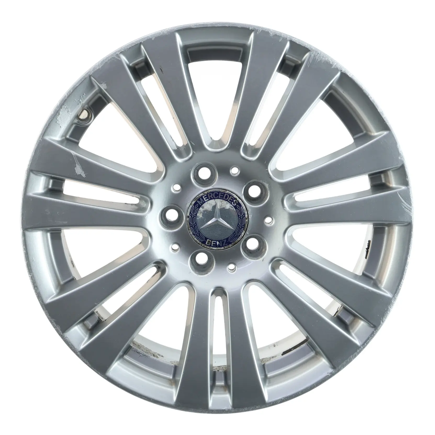 Mercedes W204 7 Double Spoke Silver Alloy Wheel Rim 17" 7,5J ET:47 A2044017402