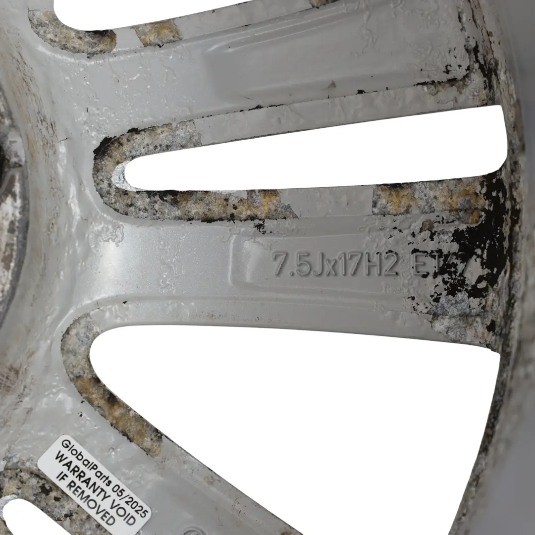 Mercedes W204 7 Double Spoke Silver Alloy Wheel Rim 17" 7,5J ET:47 - SKU A2044017402-1 - Part number A2044017402