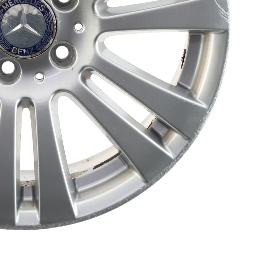 Mercedes W204 7 Jante double en alliage argenté 17" 7,5J ET:47 - SKU A2044017402-1 - Numéro de pièce A2044017402