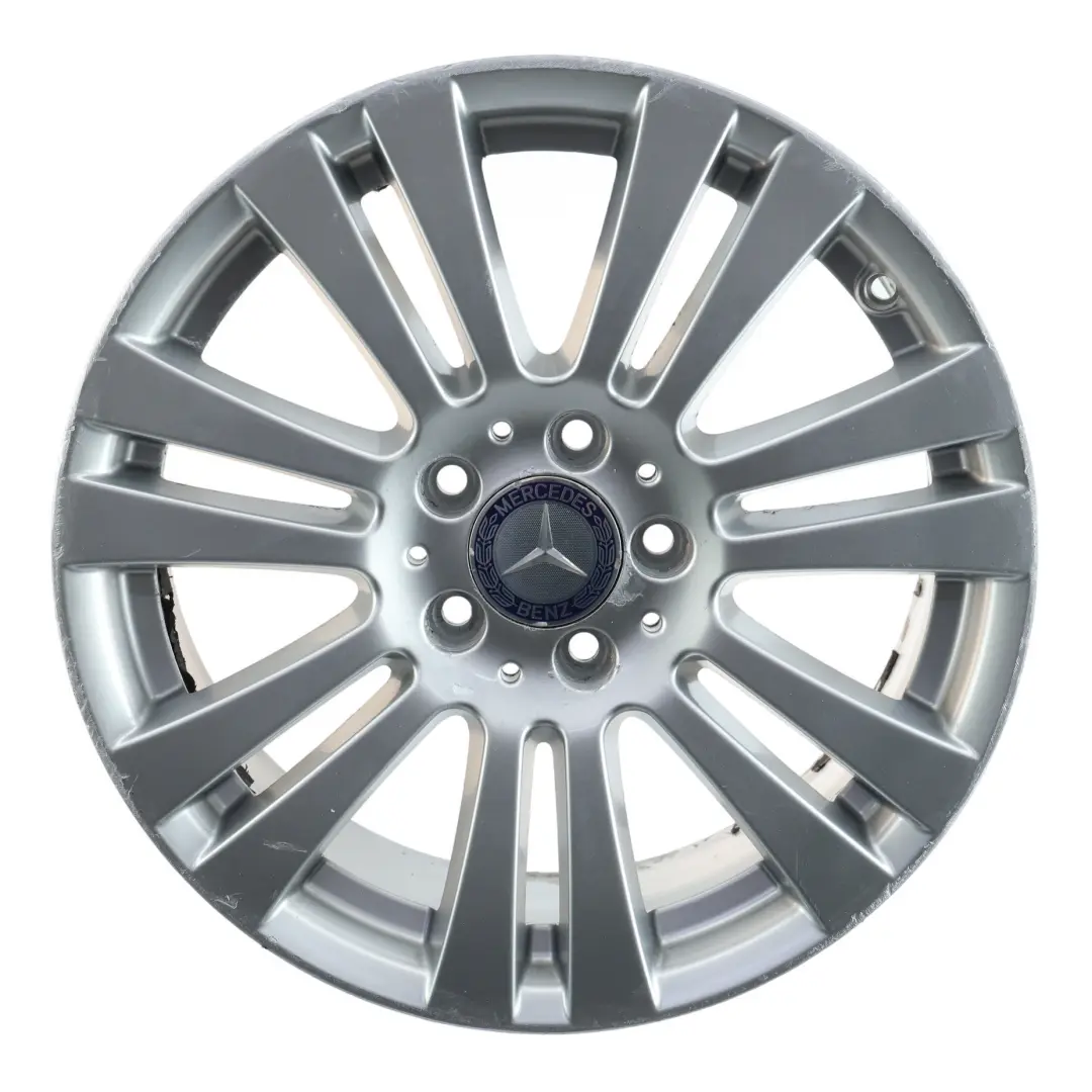 Mercedes W204 Wheel Rim Alloy Silver 17" 7,5J ET:47 7 Double Spoke - SKU A2044017402-2 - Part number A2044017402