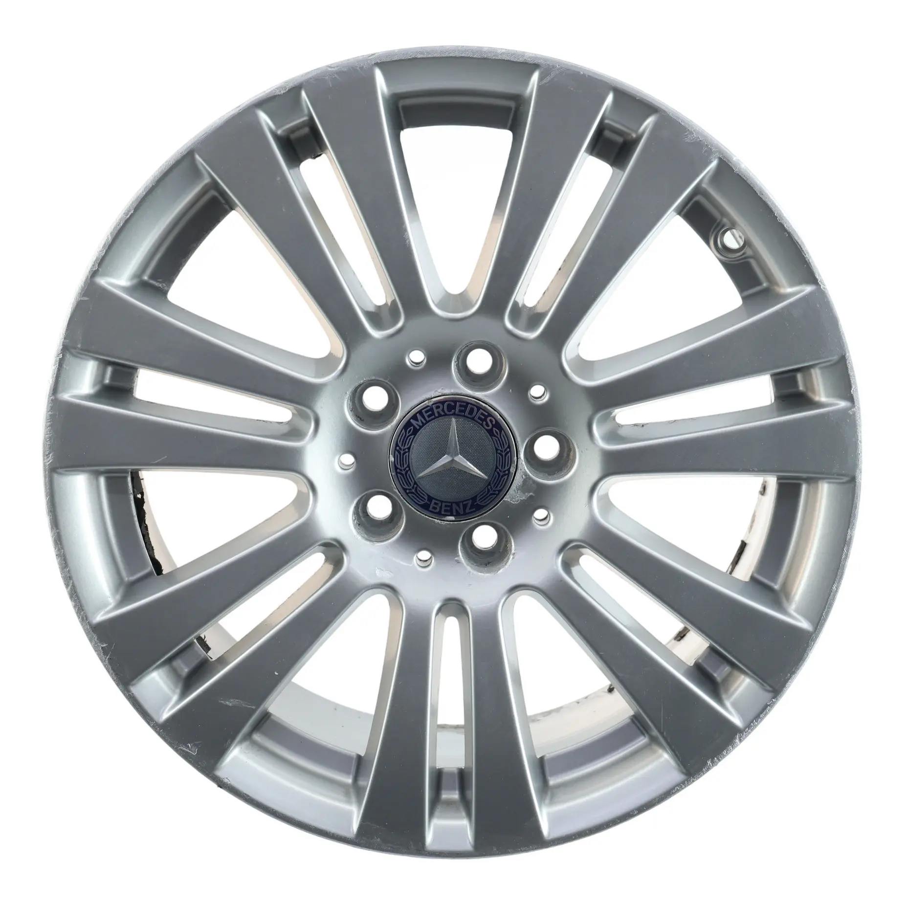 Mercedes W204 Wheel Rim Alloy Silver 17" 7,5J ET:47 7 Double Spoke A2044017402