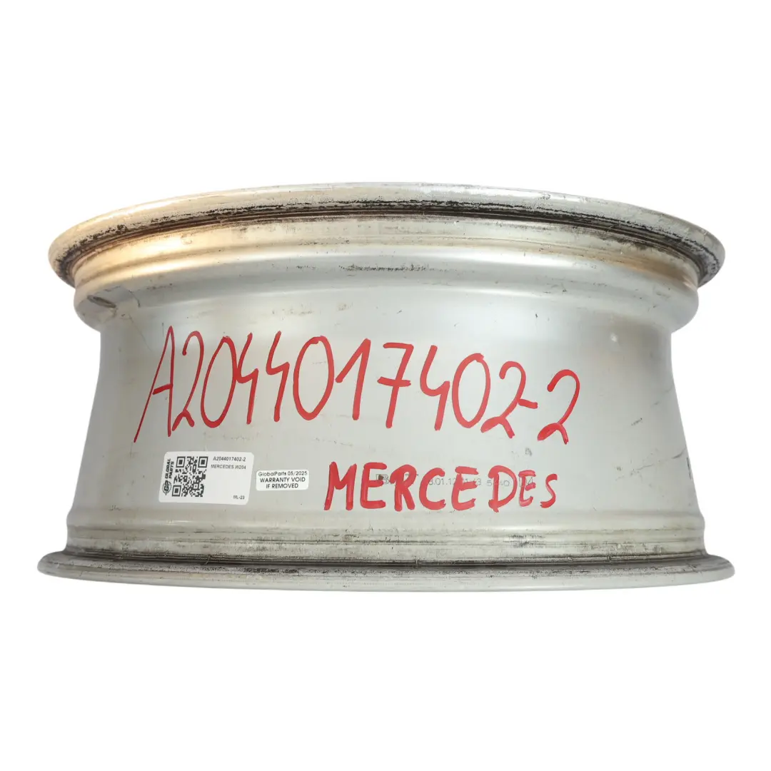 Mercedes W204 Wheel Rim Alloy Silver 17" 7,5J ET:47 7 Double Spoke - SKU A2044017402-2 - Part number A2044017402