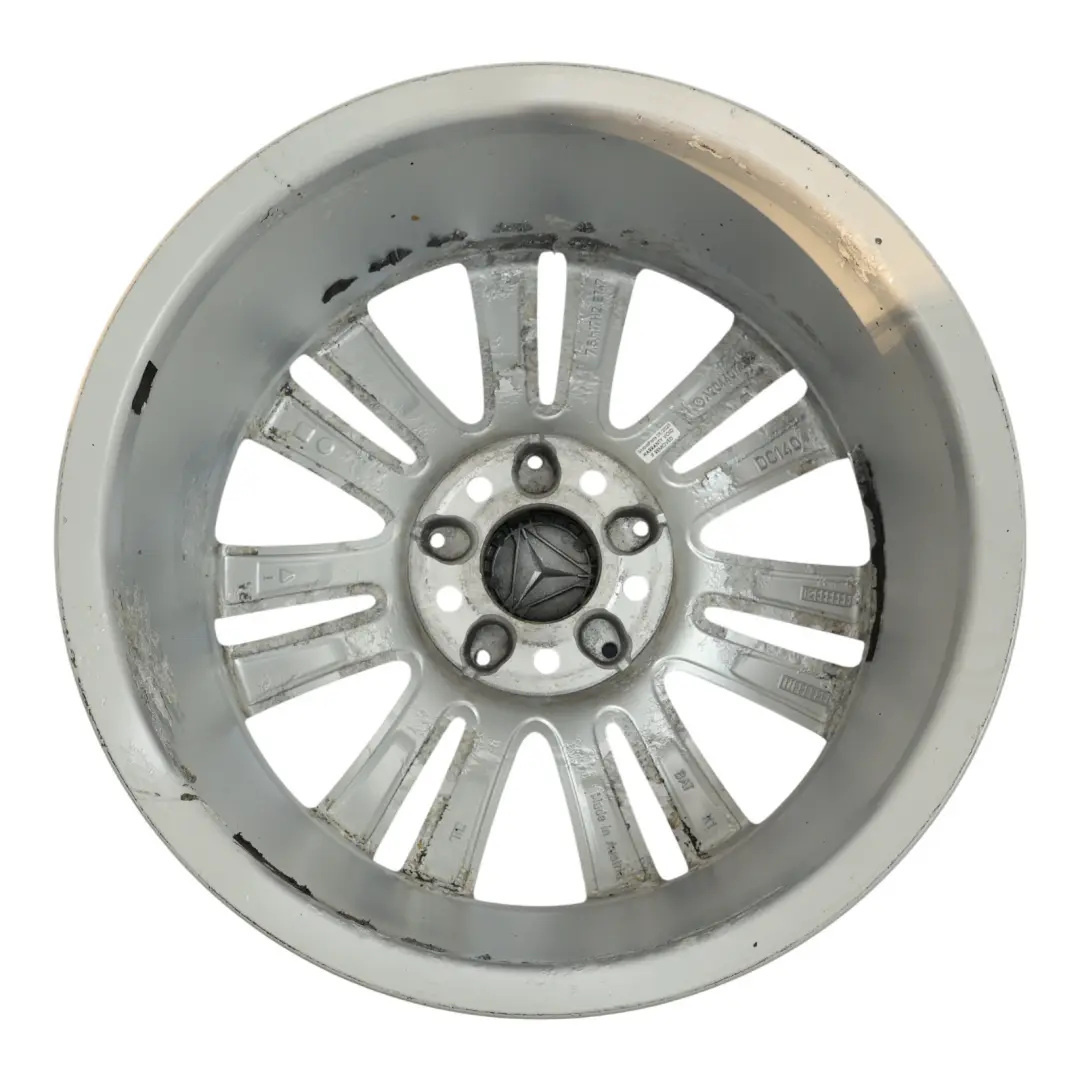 Mercedes W204 Wheel Rim Alloy Silver 17" 7,5J ET:47 7 Double Spoke - SKU A2044017402-2 - Part number A2044017402