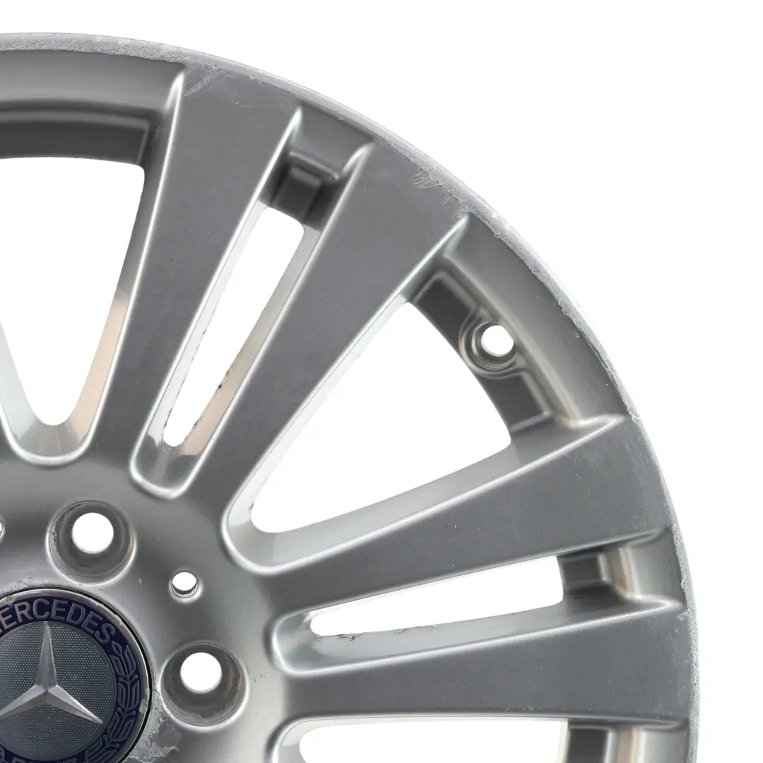 Mercedes W204 Wheel Rim Alloy Silver 17" 7,5J ET:47 7 Double Spoke - SKU A2044017402-2 - Part number A2044017402