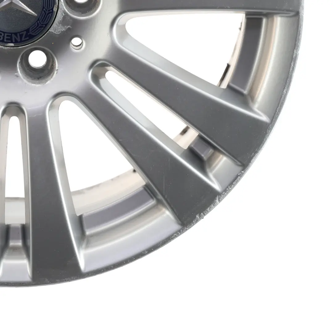 Mercedes W204 Wheel Rim Alloy Silver 17" 7,5J ET:47 7 Double Spoke - SKU A2044017402-2 - Part number A2044017402