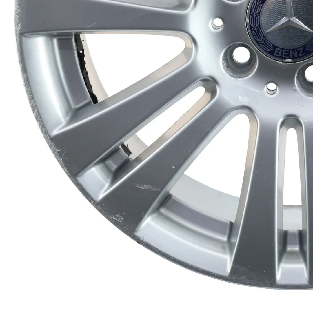Mercedes W204 Wheel Rim Alloy Silver 17" 7,5J ET:47 7 Double Spoke - SKU A2044017402-2 - Part number A2044017402