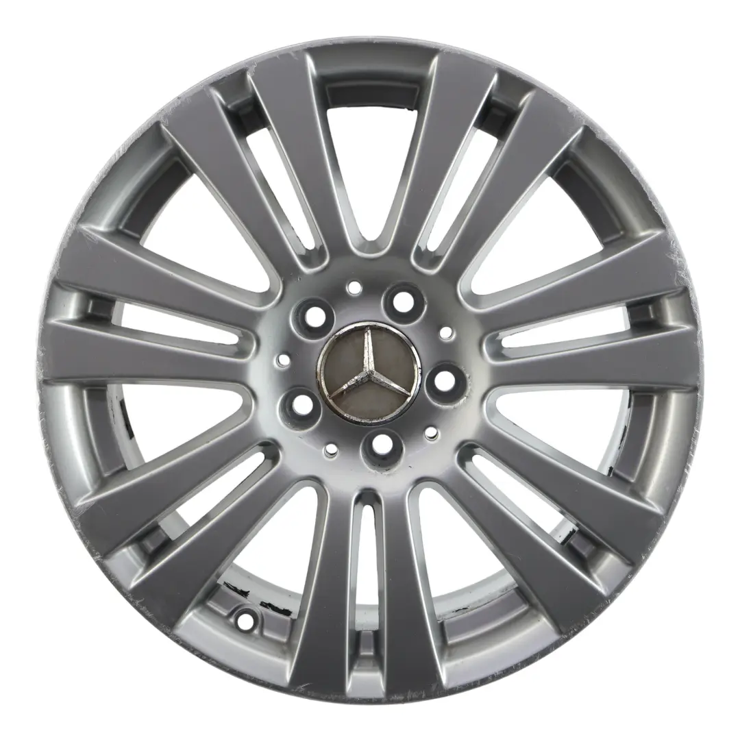 Alloy Wheel Rim 17" 7,5J ET:47 7 Double Spoke to Mercedes W204 Silver with Part number A2044017402 Mercedes W204 Silver Alloy Wheel Rim 17" 7,5J ET:47 7 Double Spoke - SKU A2044017402-3 - Part number A2044017402