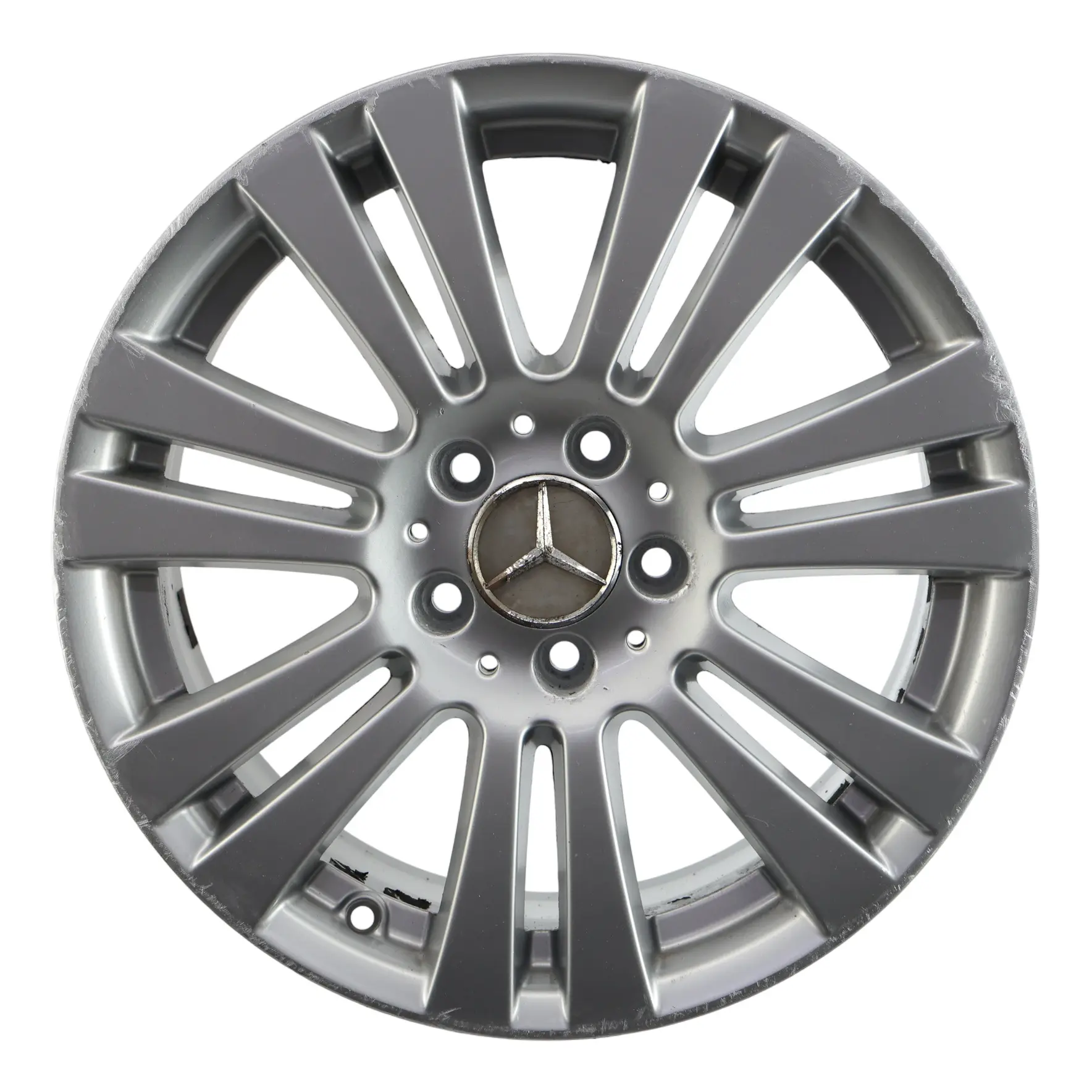 Mercedes W204 Silver Alloy Wheel Rim 17" 7,5J ET:47 7 Double Spoke A2044017402