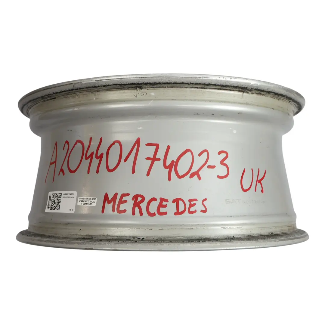 Mercedes W204 Silver Alloy Wheel Rim 17" 7,5J ET:47 7 Double Spoke - SKU A2044017402-3 - Part number A2044017402