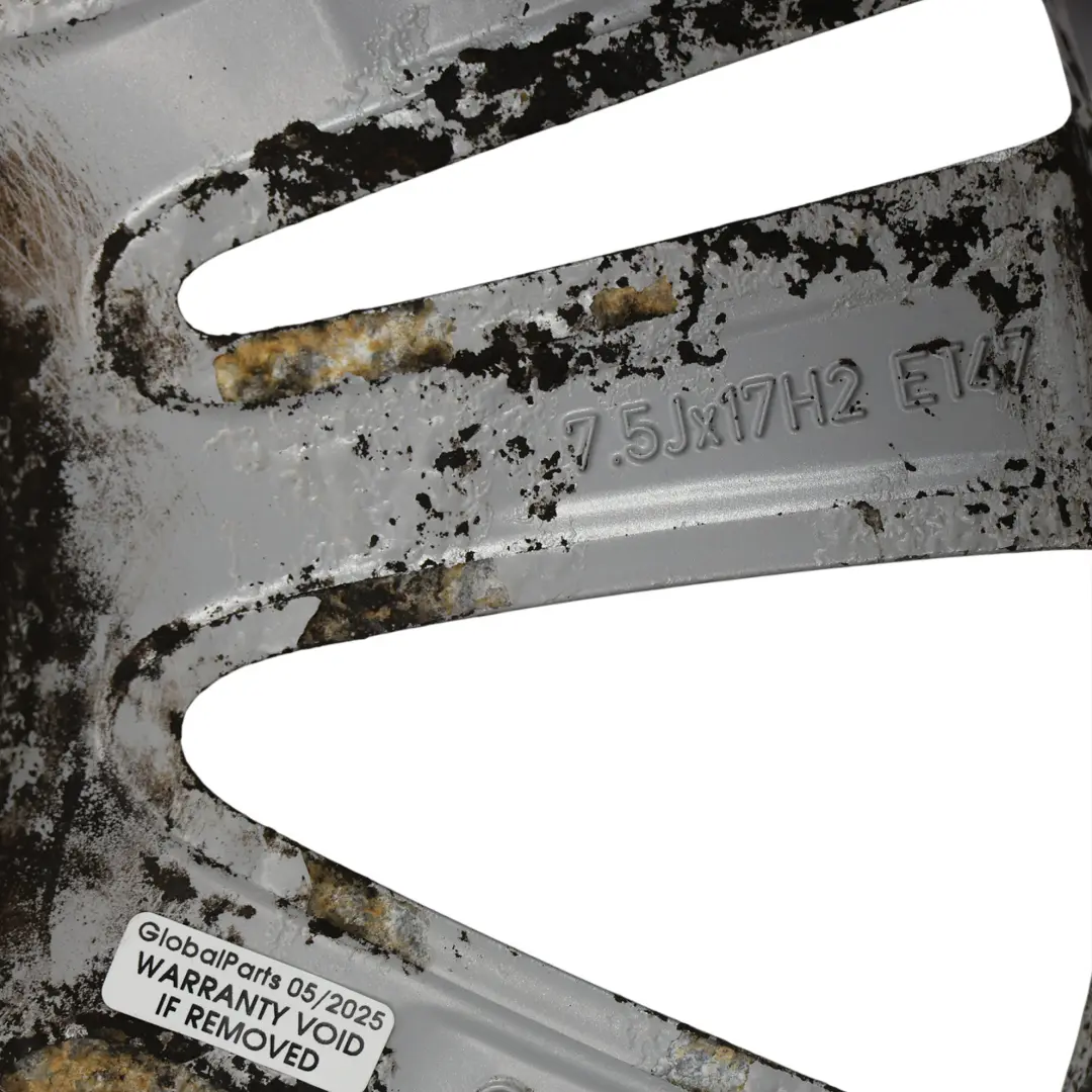 Alloy Wheel Rim 17" 7,5J ET:47 7 Double Spoke to Mercedes W204 Silver with Part number A2044017402 Mercedes W204 Silver Alloy Wheel Rim 17" 7,5J ET:47 7 Double Spoke - SKU A2044017402-3 - Part number A2044017402