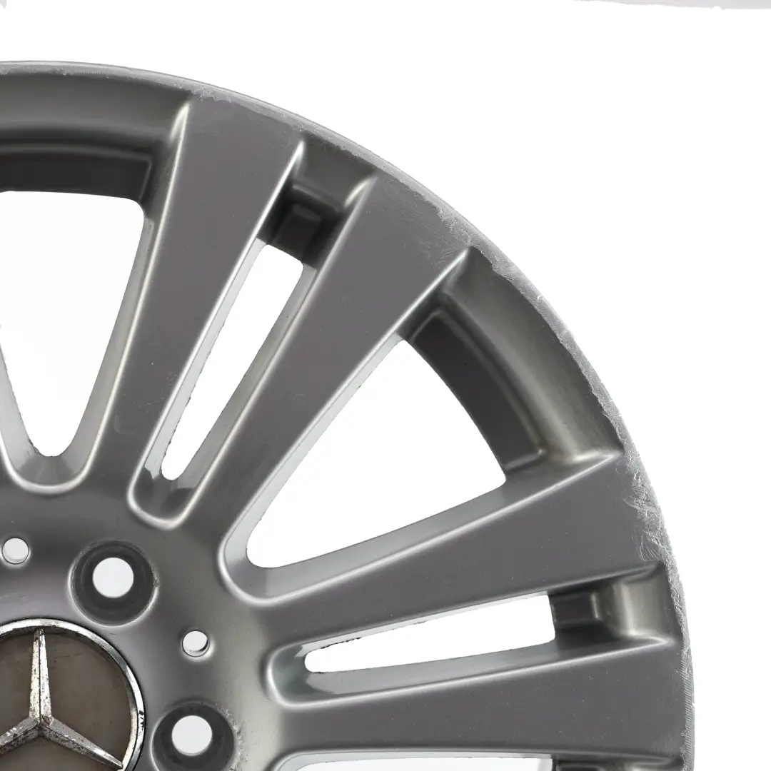 Mercedes W204 Silver Alloy Wheel Rim 17" 7,5J ET:47 7 Double Spoke - SKU A2044017402-3 - Part number A2044017402