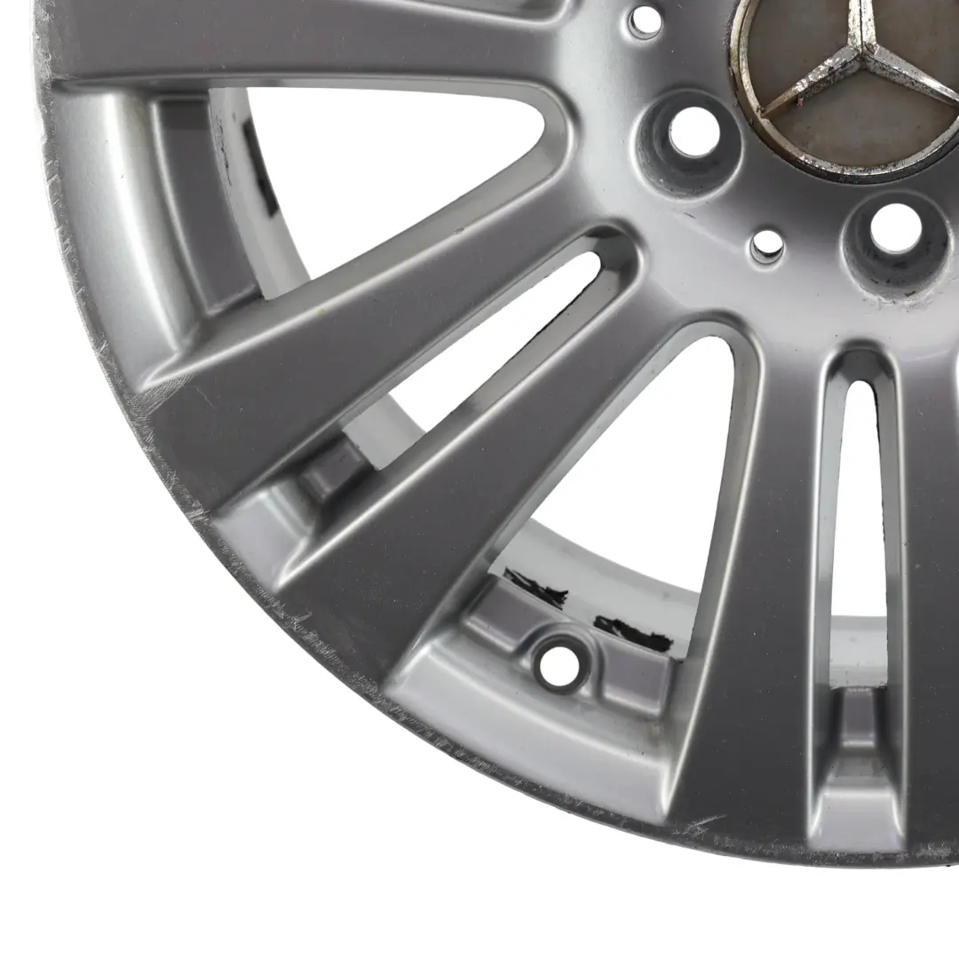 Mercedes W204 Silver Alloy Wheel Rim 17" 7,5J ET:47 7 Double Spoke - SKU A2044017402-3 - Part number A2044017402