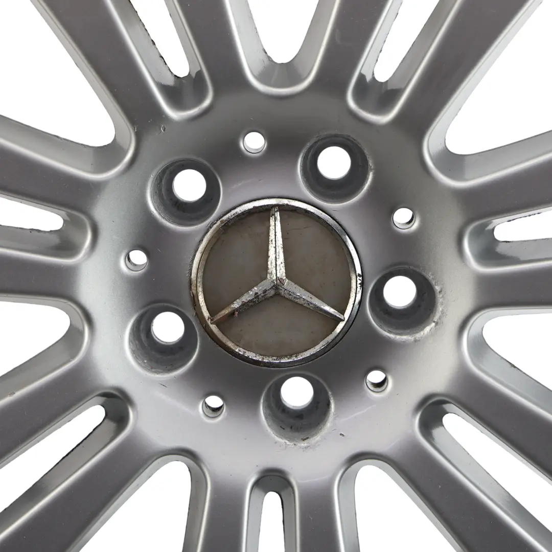 Mercedes W204 Silver Alloy Wheel Rim 17" 7,5J ET:47 7 Double Spoke - SKU A2044017402-3 - Part number A2044017402
