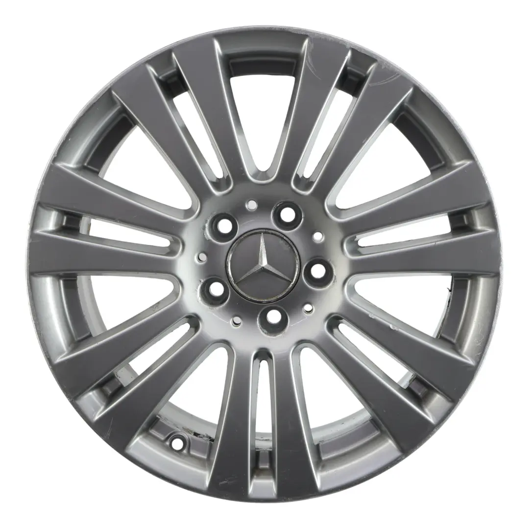 Mercedes W204 Silver Alloy Wheel Rim 17" 7,5J ET:47 7 Double Spoke - SKU A2044017402-4 - Part number A2044017402
