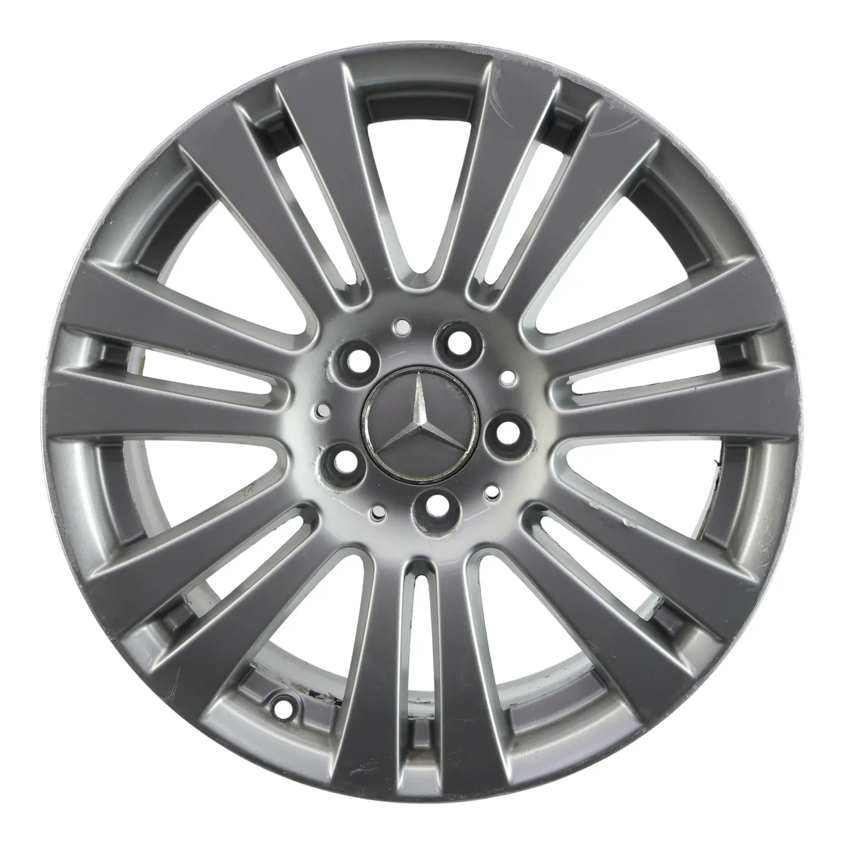 Mercedes W204 Silver Alloy Wheel Rim 17" 7,5J ET:47 7 Double Spoke A2044017402