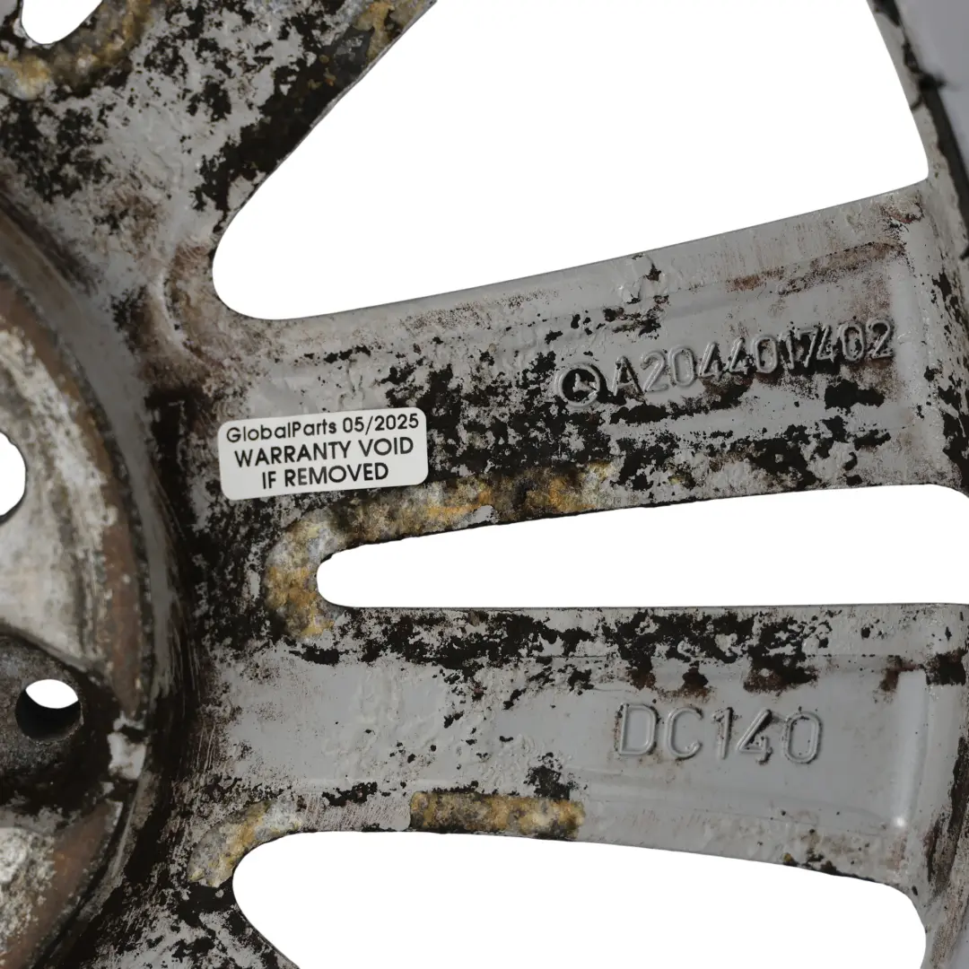 Alloy Wheel Rim 17" 7,5J ET:47 7 Double Spoke to Mercedes W204 Silver with Part number A2044017402 Mercedes W204 Silver Alloy Wheel Rim 17" 7,5J ET:47 7 Double Spoke - SKU A2044017402-4 - Part number A2044017402