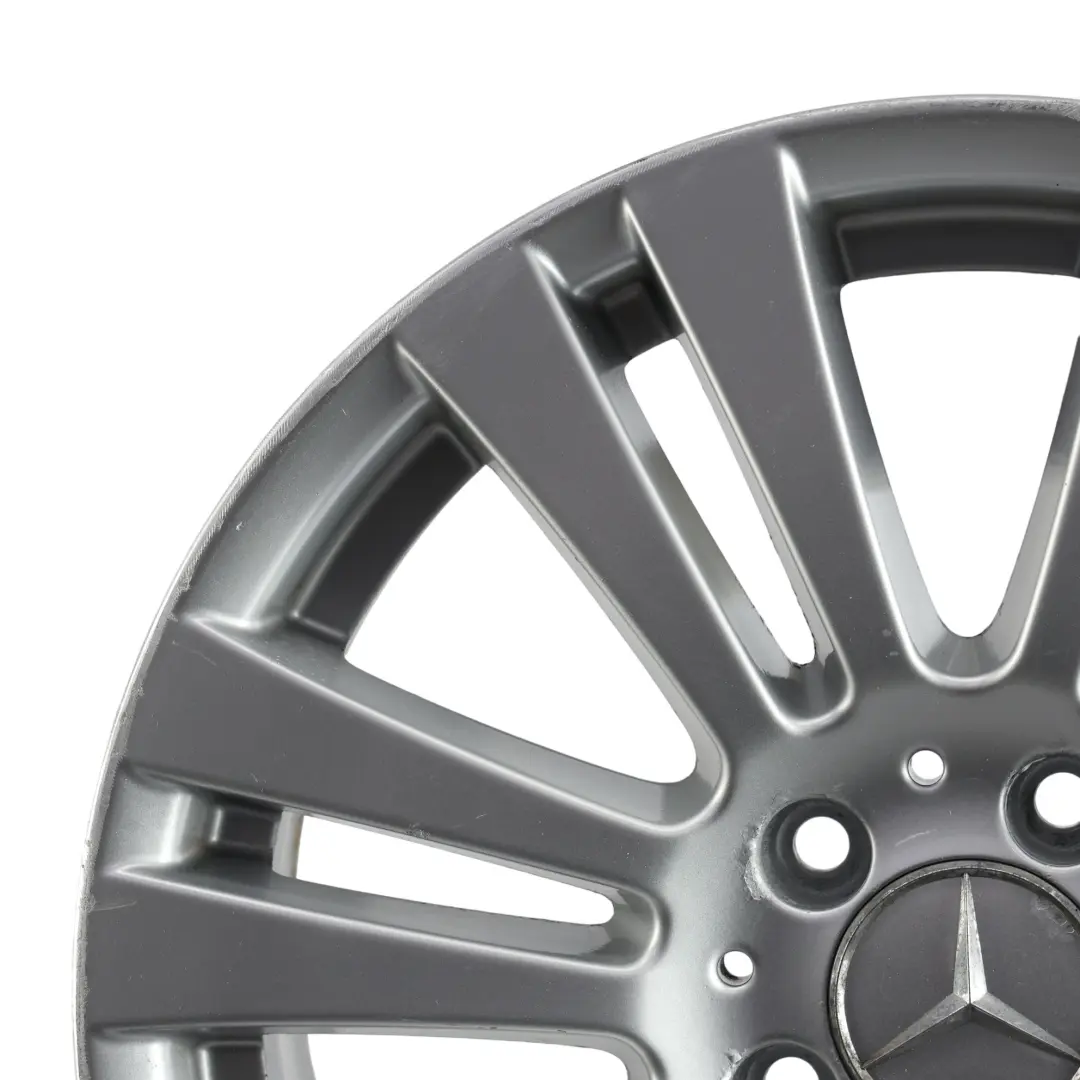 Alloy Wheel Rim 17" 7,5J ET:47 7 Double Spoke to Mercedes W204 Silver with Part number A2044017402 Mercedes W204 Silver Alloy Wheel Rim 17" 7,5J ET:47 7 Double Spoke - SKU A2044017402-4 - Part number A2044017402