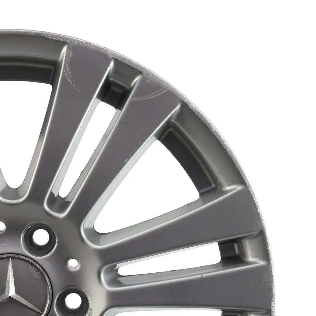 Mercedes W204 Silver Alloy Wheel Rim 17" 7,5J ET:47 7 Double Spoke - SKU A2044017402-4 - Part number A2044017402
