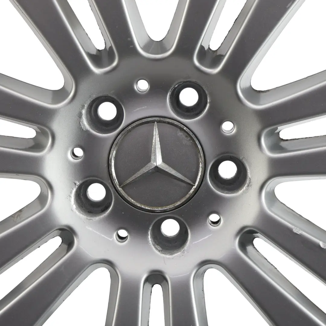 Mercedes W204 Silver Alloy Wheel Rim 17" 7,5J ET:47 7 Double Spoke - SKU A2044017402-4 - Part number A2044017402