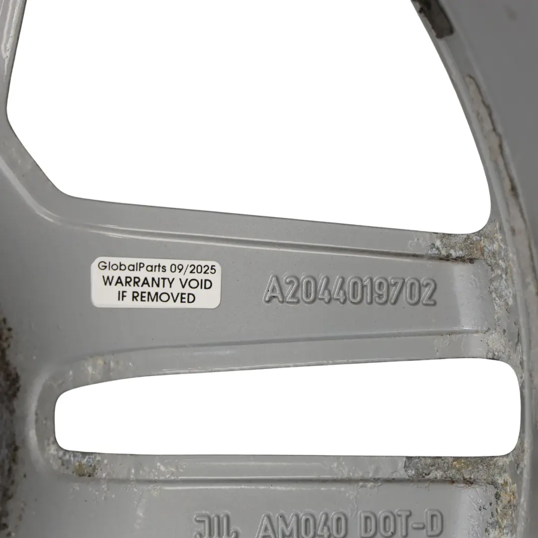 Mercedes W204 AMG Rear Alloy Wheel Rim 17" 8.5J ET:58 5 Double Spoke - SKU A2044019702-4 - Part number A2044019702