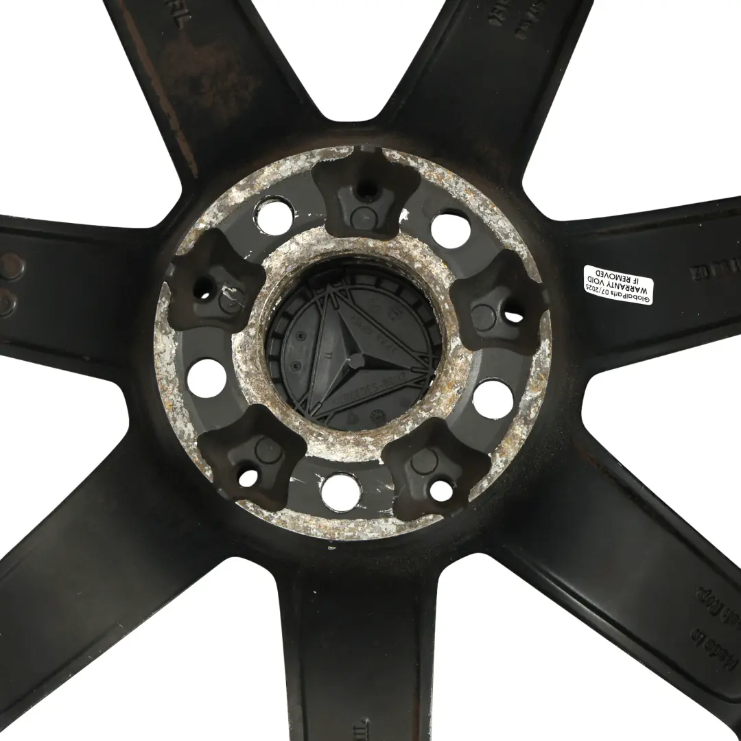 Mercedes W204 7-Spoke AMG Front Black Alloy Wheel Rim 18" 8,5J ET:54 - SKU A2044019902-7 - Part number A2044019902