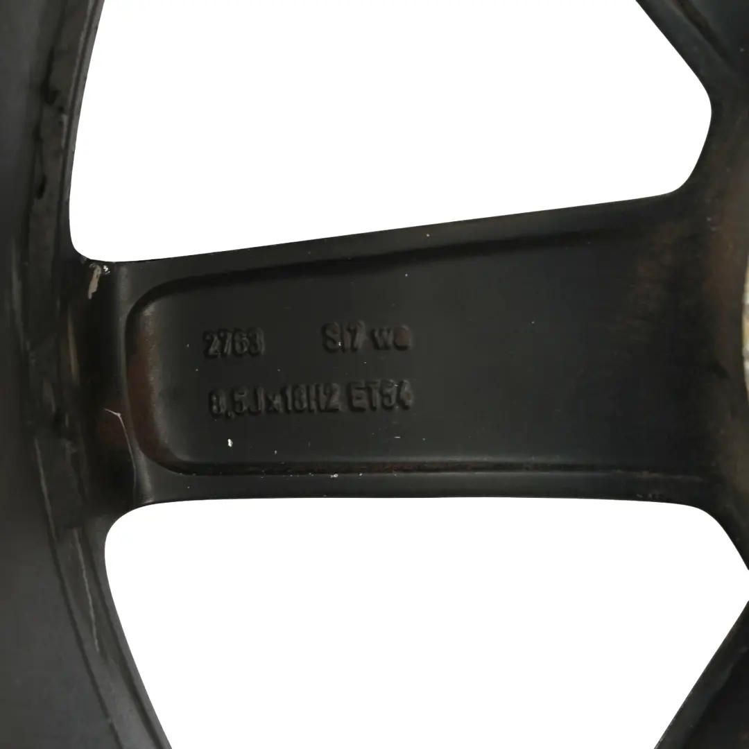 Mercedes W204 7-Spoke AMG Front Black Alloy Wheel Rim 18" 8,5J ET:54 - SKU A2044019902-7 - Part number A2044019902