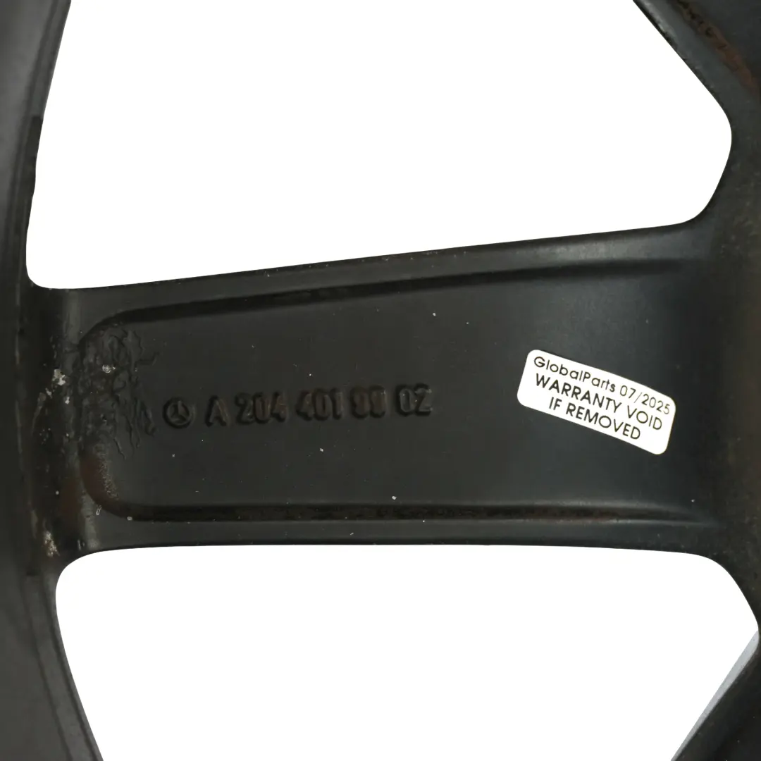 Mercedes W204 7-Spoke AMG Front Black Alloy Wheel Rim 18" 8,5J ET:54 - SKU A2044019902-7 - Part number A2044019902