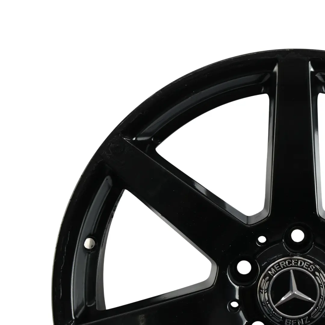 Mercedes W204 7-Spoke AMG Front Black Alloy Wheel Rim 18" 8,5J ET:54 - SKU A2044019902-7 - Part number A2044019902