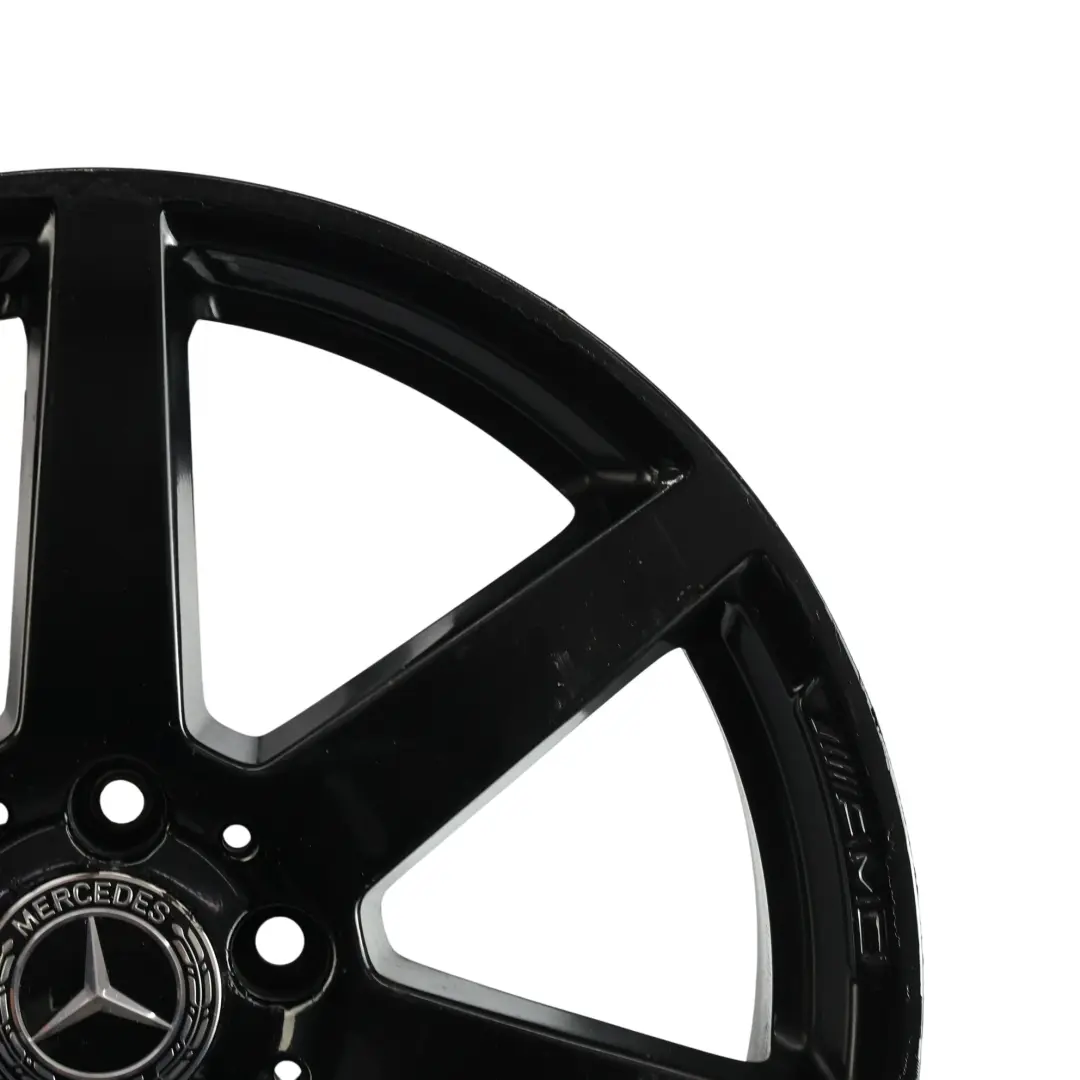 Mercedes W204 7-Spoke AMG Front Black Alloy Wheel Rim 18" 8,5J ET:54 - SKU A2044019902-7 - Part number A2044019902