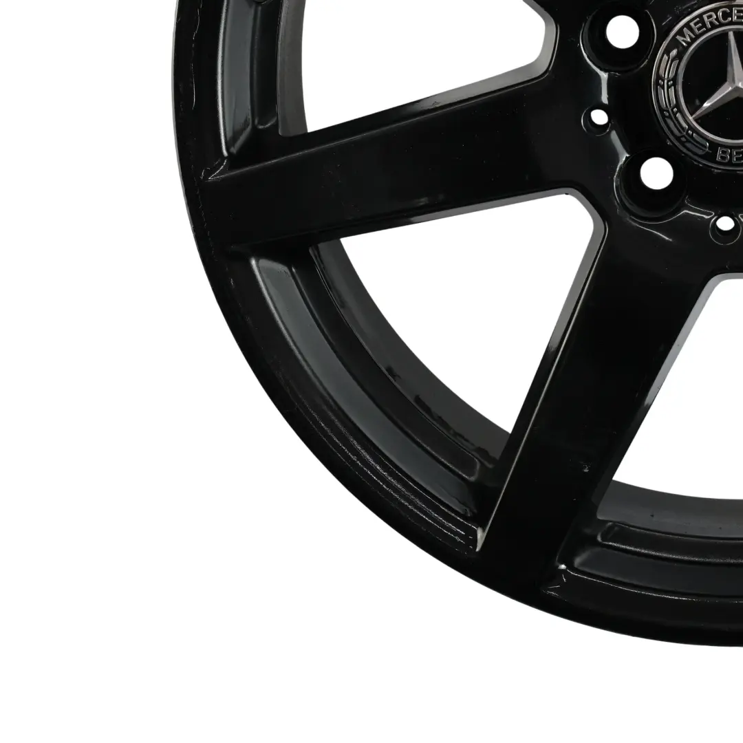 Mercedes W204 7-Spoke AMG Front Black Alloy Wheel Rim 18" 8,5J ET:54 - SKU A2044019902-7 - Part number A2044019902