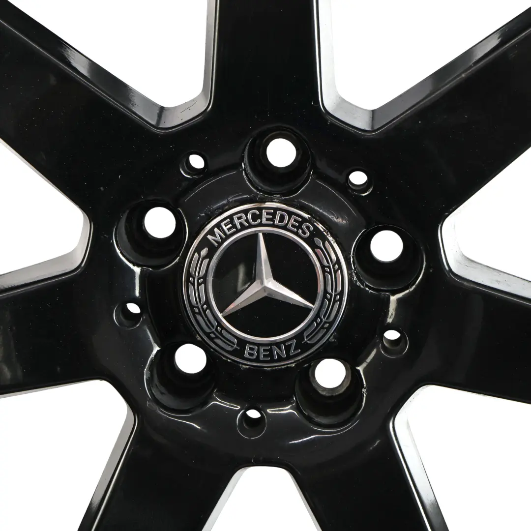 7-Spoke AMG Front Black Alloy Wheel Rim 18" 8,5J ET:54 to Mercedes W204 with Part number A2044019902 Mercedes W204 7-Spoke AMG Front Black Alloy Wheel Rim 18" 8,5J ET:54 - SKU A2044019902-7 - Part number A2044019902