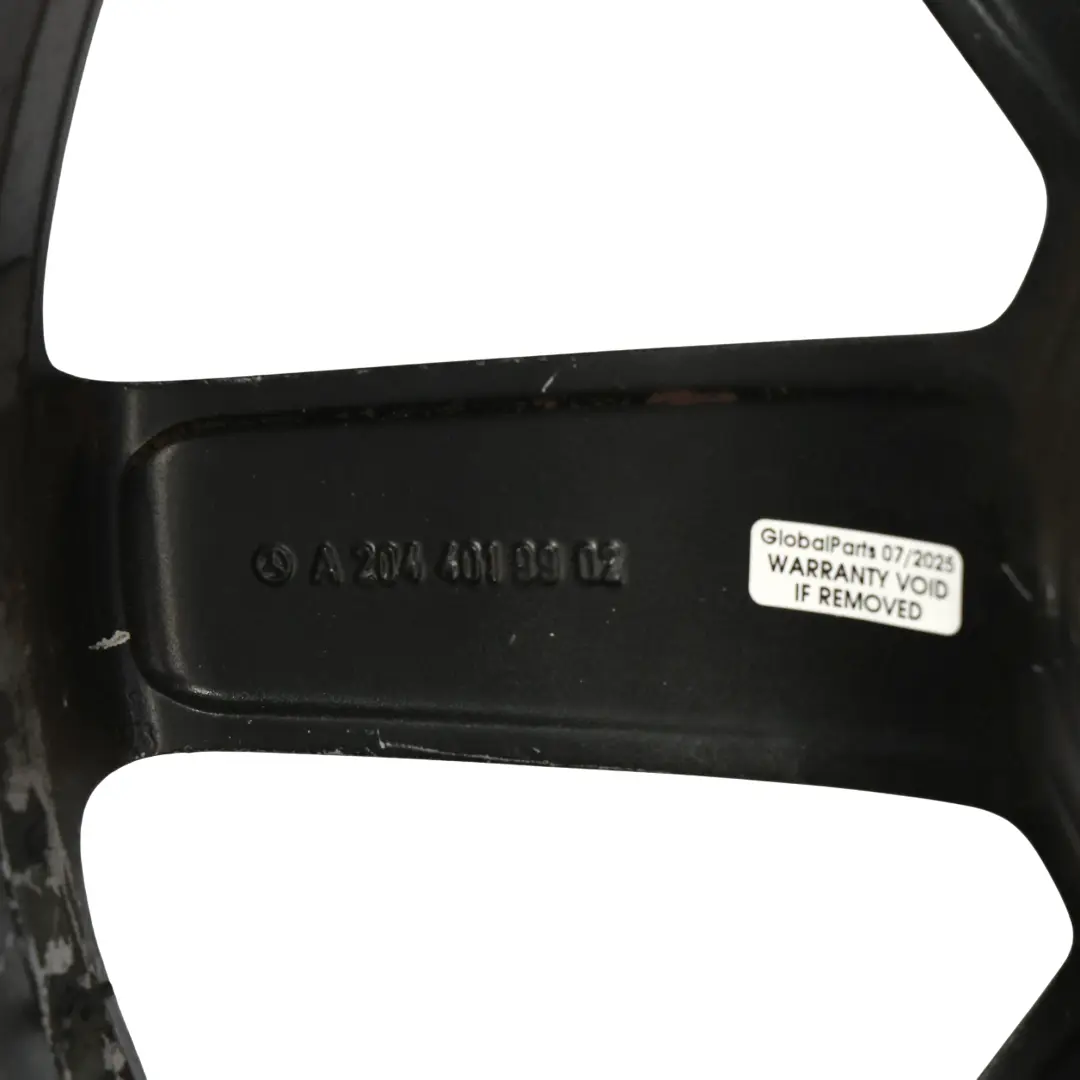 Mercedes W204 7-Spoke AMG Rear Wheel Rim Alloy Black 18" 8,5J ET:54 - SKU A2044019902-8 - Part number A2044019902