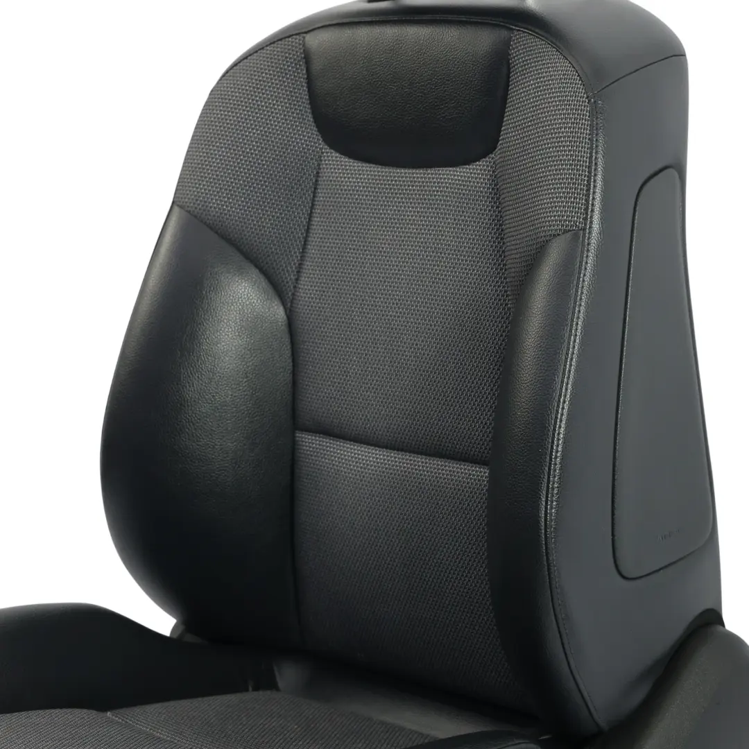 Mercedes W204 S204 Front Seat Sport Left N/S Heated Fabric Cloth Leather Black - SKU A2049102347-4 - Part number A2049102347