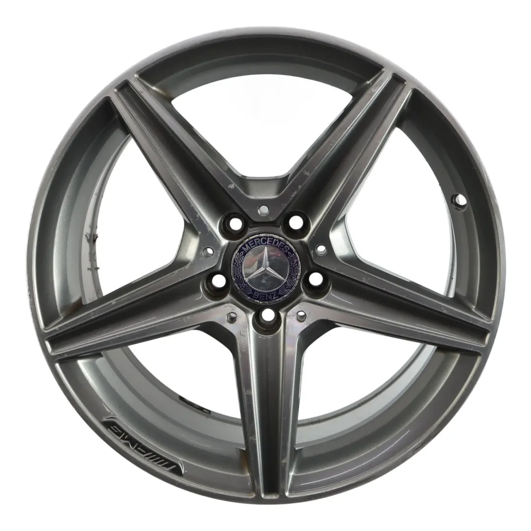 Mercedes W205 AMG Wheel Rim Alloy 5 Spoke 18" 8,5J Himalaya Grey - SKU A2054011200-1 - Part number A2054011200