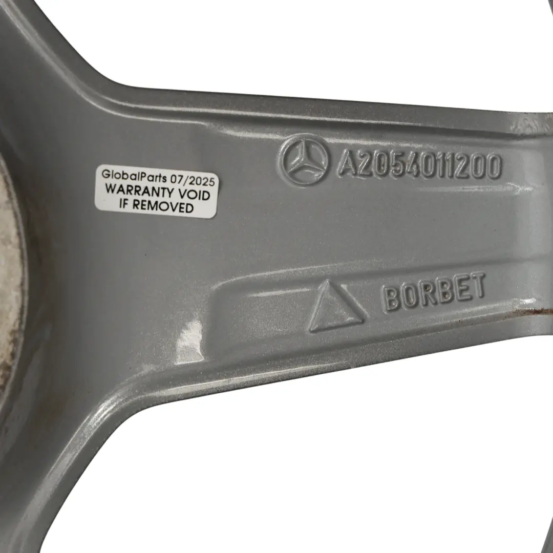 Mercedes W205 AMG Wheel Rim Alloy 5 Spoke 18" 8,5J Himalaya Grey - SKU A2054011200-1 - Part number A2054011200