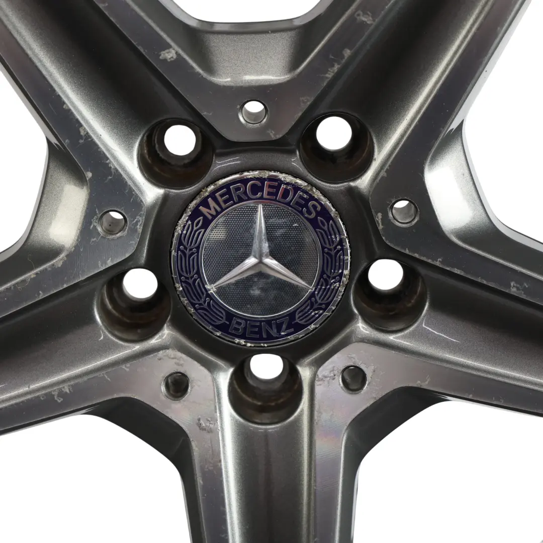 Mercedes W205 AMG Wheel Rim Alloy 5 Spoke 18" 8,5J Himalaya Grey - SKU A2054011200-1 - Part number A2054011200