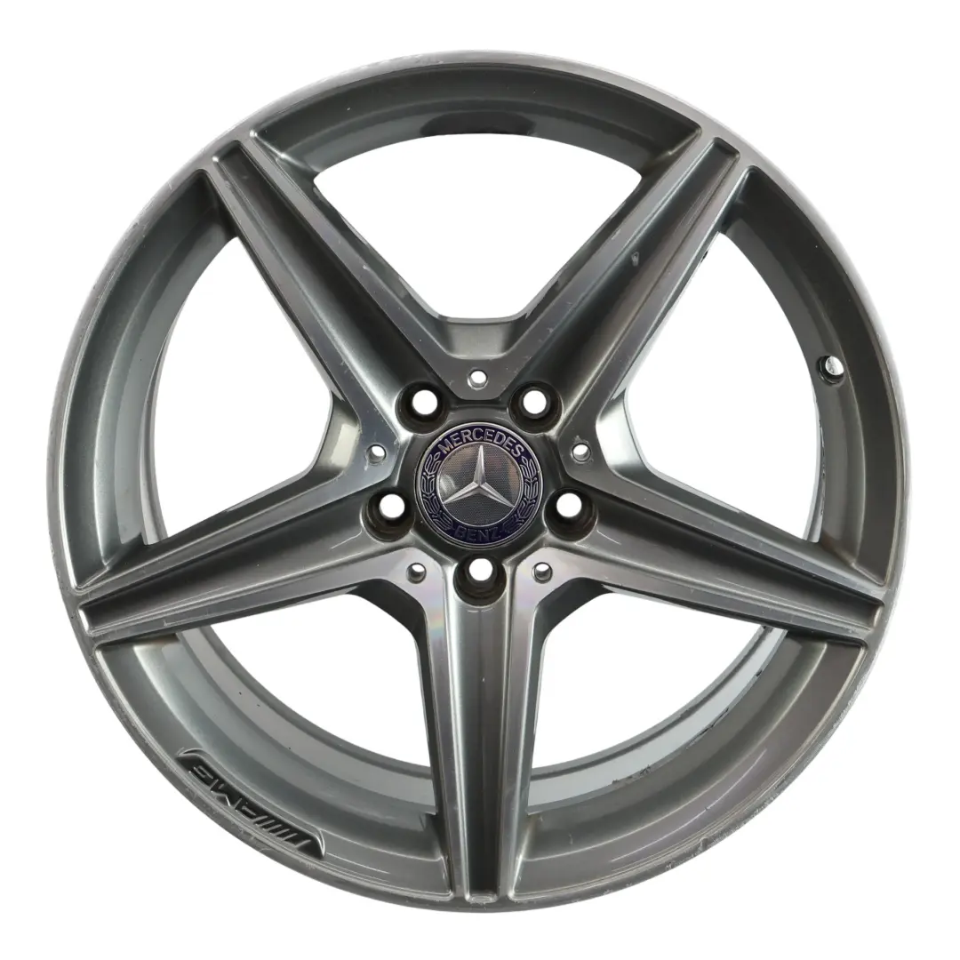 Grau AMG Leicht Metall Rad Felge 5 Speichen 18" 8,5J für Mercedes W205 mit Teilenummer A2054011200 Mercedes W205 Grau AMG Leicht Metall Rad Felge 5 Speichen 18" 8,5J - SKU A2054011200-2 - Teilenummer A2054011200