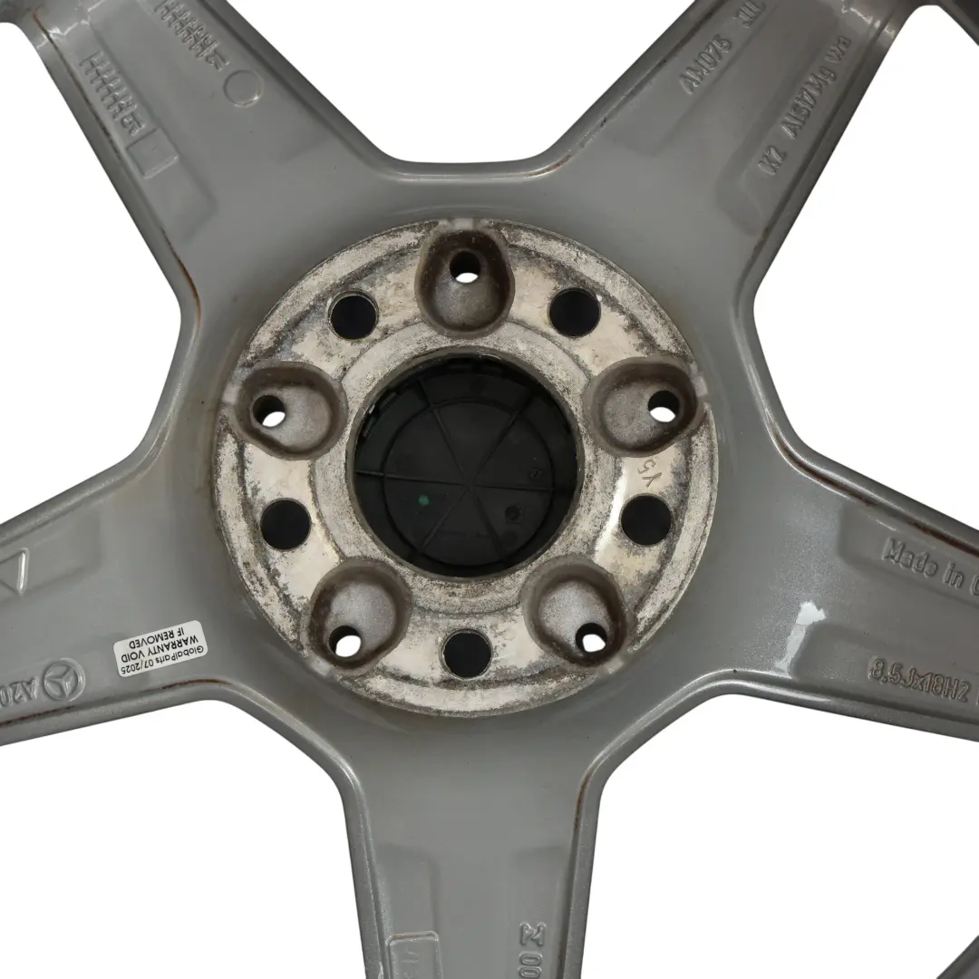 Rim Alloy Himalaya Grey 5 Spoke 18" 8,5J to Mercedes W205 AMG Wheel with Part number A2054011200 Mercedes W205 AMG Wheel Rim Alloy Himalaya Grey 5 Spoke 18" 8,5J - SKU A2054011200-2 - Part number A2054011200