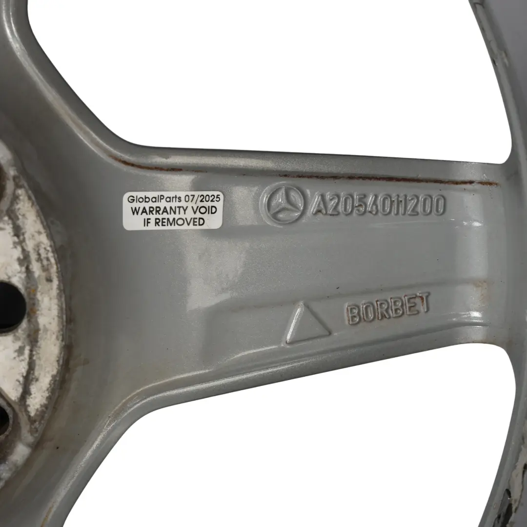 Rim Alloy Himalaya Grey 5 Spoke 18" 8,5J to Mercedes W205 AMG Wheel with Part number A2054011200 Mercedes W205 AMG Wheel Rim Alloy Himalaya Grey 5 Spoke 18" 8,5J - SKU A2054011200-2 - Part number A2054011200