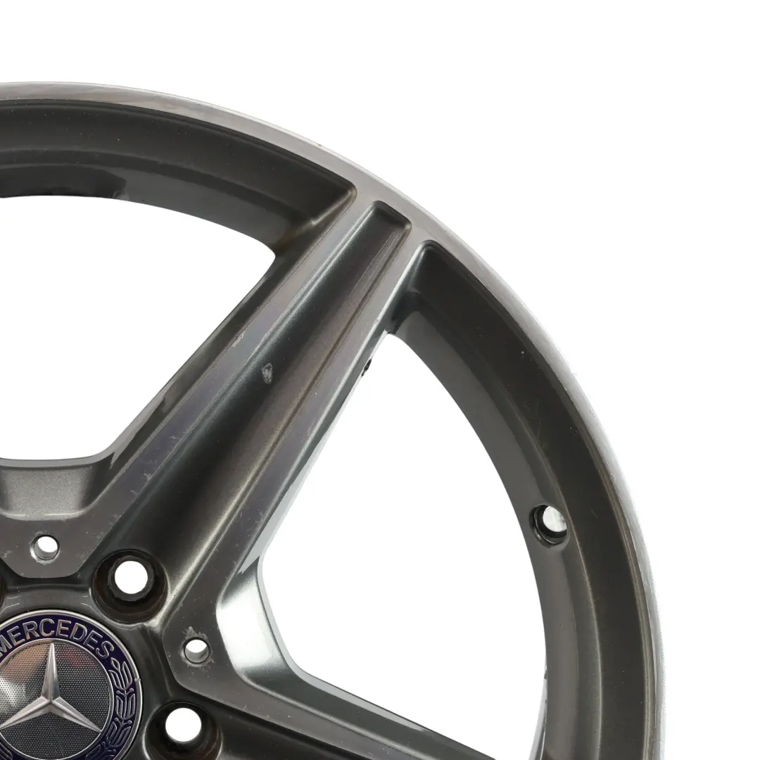 Mercedes W205 Himalaya Grey AMG Alloy Wheel Rim 5 Spoke 18" 8,5J - SKU A2054011200-2 - Numéro de pièce A2054011200