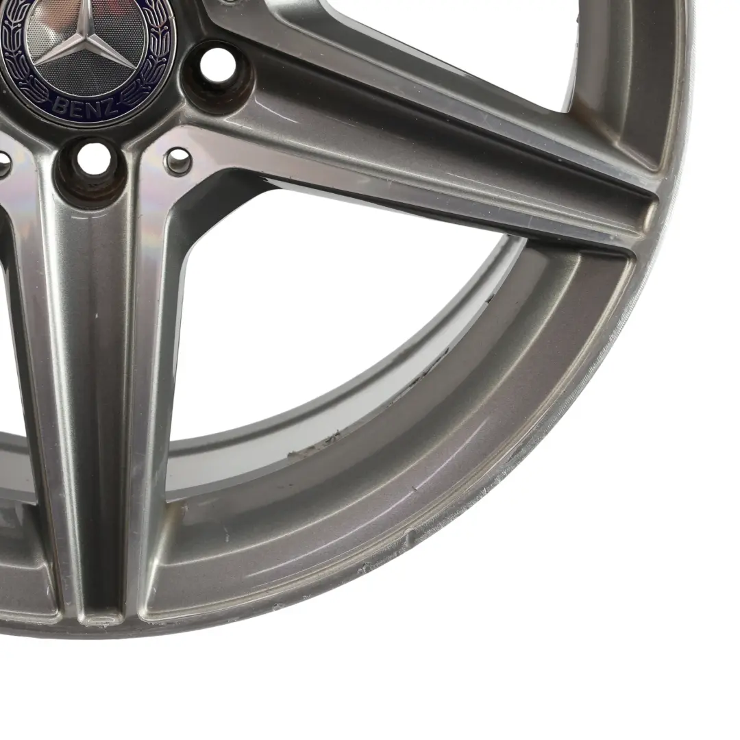 Mercedes W205 Himalaya Grey AMG Alloy Wheel Rim 5 Spoke 18" 8,5J - SKU A2054011200-2 - Numéro de pièce A2054011200